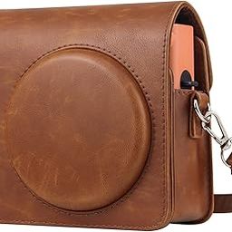 ZENKO Protective Camera Case for Instant Square SQ1 PU Leather Bag with Adjustable Shoulder Strap-Brown-15