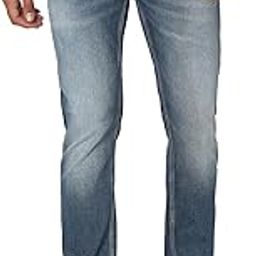 Men Light Blue Cotton Regular Fit Narrow Length Clean Look Mid Rise Stretchable Jeans (Rover)-picture-20