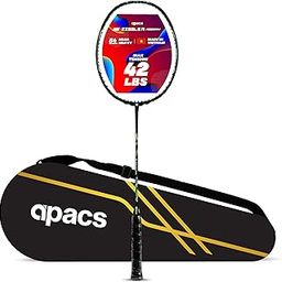 Apacs Z-Ziggler Reborn (Unstrung, 42 LBS High Tension) Max Energy & Power | Slim Shaft | Made in Vietnam | 100% Japanese Graphite Badminton Racket with Free Full Cover (Black)-picture-17