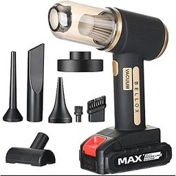 Bellox Car Vacuum Cleaner 4 in 1 Wireless Vacuum Cleaner with High Power Suction 21000Pa Air Duster Cleaner 4 in 1 Vacuum with One Batteries Multi-Nozzle for Car, Home, Office, Pet-image-4
