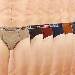 100% Cotton Mens Outer Elastic Brief | Solid Comfort Innerwear (Pack of 6)-picture-6