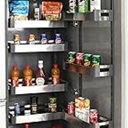 Avocetmobily Aluminium Rust Proof Soft Close Kitchen Pantry Unit Storage Drawer Unit - Cabinet Width Required 600mm 12 Baskets (Without Box)-10
