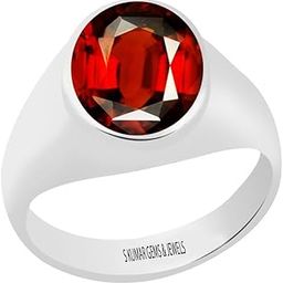 Original Certified Natural Gomed Stone (Hessonite) 9.25 Ratti or 8.50 Ct Silver Ring-image-42