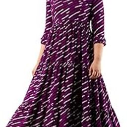 Women's Rayon Anarkali Maternity Feeding Kurti with Zipper | Comfortable & Elegant Post and Pre Pregnancy Kurti/Kurta Dress-image-3