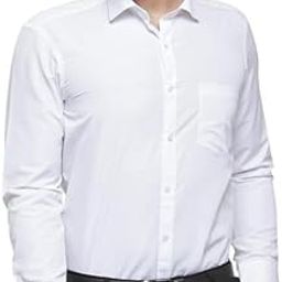 Classic White Formal Shirt, Long Sleeves, Button-Down Collar, Regular Fit XXL-image-8