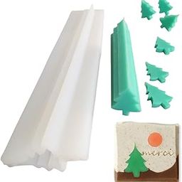 3D Christmas Tree Long Tube Silicone Mold Pine Tree Column Chocolate Candy Mold Handmade Candle Mold Embed Soap Making Supplies-image-41
