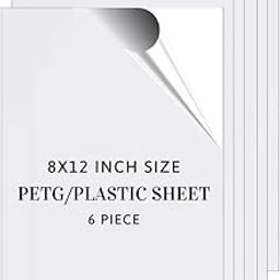 UNIXAA PETG/Plexiglass Transparent Sheet With Double Sided Peel Of Films For Photo Frame, Cricut Cutting, Crafting Projects & Etc (0.5 Micron) (8X12 INCH)-8