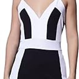 Women’s Dress – Black & White Dress with Unique Strips Design Bodycon Sleeveless Dress with Above Knee Length Dress, Boost Your Style with Casual Dress for Women & Girls-image-44
