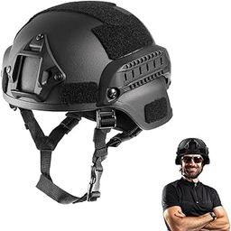 Proberos® Tactical Helmet Strap Anti-Impact High Strength ABS Tactical Helmet Military Tactical Helmet Modularity Helmet with Adjustable Chin Mount for Multicam Military Sports CS Game-14