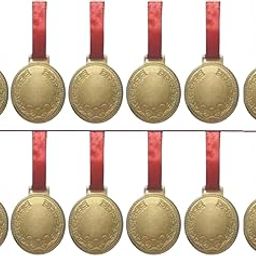 Swastik Enterprises Gold Medal for Sports & Achievement – Durable Metal Award with Ribbon – Winner Recognition G 12 Pcs-image-59