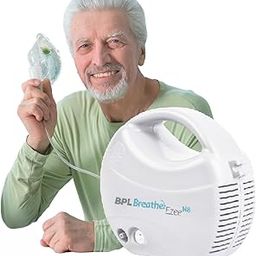BPL Medical Technologies Breathe Ezee N8 Nebulizer Low Noise Compressor Nebuliser Machine for Adults and Kids with Mask - (White)-12
