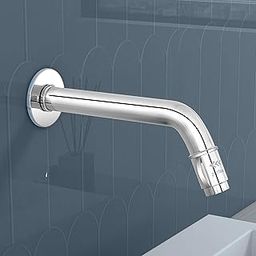 Plantex Pure Brass Long Body Bib Cock Water Tap for Bathroom with Water Saving Aerator/Wall Mount Tap with Brass Wall Flange & Teflon Tape for Wash Basin-7 Year Warranty (MAG-1202, Chrome)-image-50