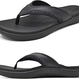 Mens Flip Flops Arch Support Lightweight Cushioned Yoga Foam Summer Holiday Beach Sandals Soft Fabric Shower Non-Slip Thongs-picture-10