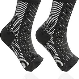 Compression Ankle Socks for Pain Relief (Black)(Pack of 1)-14