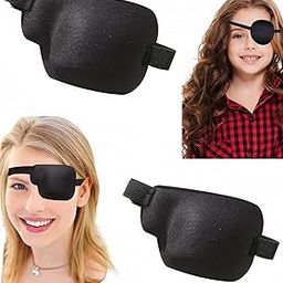 2 Pcs Eye Patch, Eye Patch For Kids, Eye Patches for Lazy Eye 3d Monocular Eye Mask Left Eye Pirate Eye Mask Suitable for Most Face Shapes (Left Eye/Black)-3