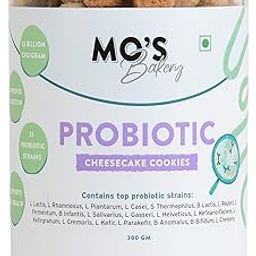 Mo's Probiotic Cookies,300 G | Cheesecake Digestive Cookies | Probiotic Supplement With 13 Billion CFU | 33 Probiotic Strains | Improve Digestion & Gut Health | Acidity Relief-5