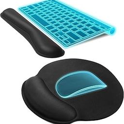 Anup Torda® Mouse Pad Wrist Rest Memory Foam Keyboard Hand Wrist Rest Cushion Wrist Support & Pain Relief Suitable for Gaming Computer Laptop Home & Office Non-Slip Rubber Base-23