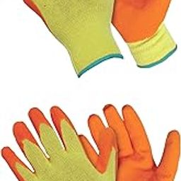 Garden Gloves Soil Care Gardening Cut Resistant Safety Gloves- Orange 2 Pairs-image-90