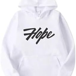 Women 's Casual Hooded Neck Regular Fit Fleece New Hope Printed Hoodie for Winters Wear (M (P-478)-image-6
