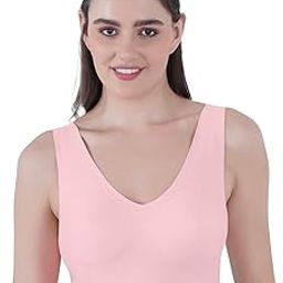 Seamless Bonded Lightly Padded Lounge Bra | Full Coverage | Soft Polyamide Fabric | Wire-Free & Pull-On Design | Non-Adjustable Wide Straps | Elastic-Free Band & Armholes | Invisi-Fit-image-12