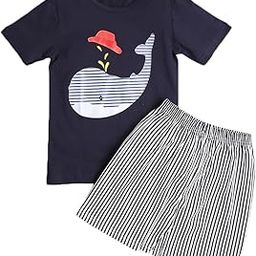 Boy's Cotton Printed Graphic Print T-Shirt And Shorts Set-0