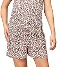 Maternity and Nursing Nightwear Set | Pre and Post Pregnancy Nightsuit | Elasticated Shorts with Drawstrings | Trendy Sleepsuit for New Moms-image-1
