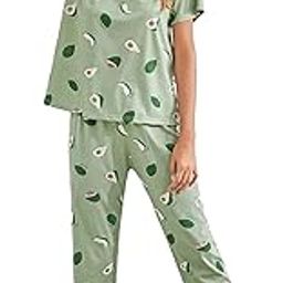 Women's Cotton Lycra Printed Green Color Relaxed Pyjama Set Night Suit Coord Set (Nw14-S)-picture-22