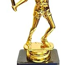 Metallic Fiber Badminton Player/Table Tennis Trophy (Gold, 7 Inch) || Logo Printing, Writings & Customisation Available-image-5
