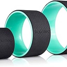 Aokitec Yoga Wheel Set 3 Pack Yoga Roller Set Strongest & Most Comfortable Dharma Yoga Prop Wheel Set of 3 for Back Pain and Stretching (12, 10, 6 inch), Green-image-37