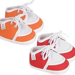 12 To 18 Months Baby Boys & Girls Pack of 2 Pair Cotton Lace Baby Booties-BT1186andBT1187-image-17