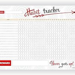 Kelenate® (Rectangle) Habit Tracker Calendar - Inspirational Habit Journal - 12 Sheets Daily Habit Tracker Journal and Goal Board - Motivational Goal Journal - Great Tool For Productivity And Workout (Design-19)-image-56