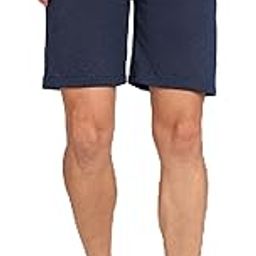 Men Solid Knee Length Shorts has Side Pockets & drawstrings2010-NAVY-image-80