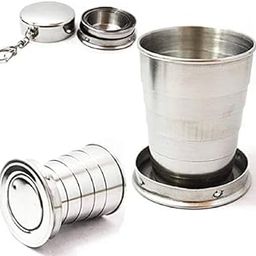 KP BROTHERS Folding Stainless Steel Travel Mug, Collapsible, Leakproof, Portable Cup with Lid for Coffee, Tea, Water, Compact for Office, Car or Outdoor Use-image-21