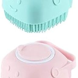 Body Scrubber with Soap Dispenser Brush, Silicone Exfoliating Brushes, Soft Body Exfoliator, Bath Loofah for Babies, Kids, Women, Men and Pets (Multicolor) - Pack of 1-picture-38