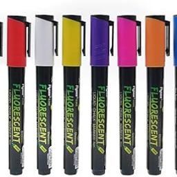 LUOSHI 8-color Liquid Chalk Marker Erasable Multi-color Highlighter Led Writing Board Advertising Blackboard Glass Window Painting Fluorescent Marker Pen-4