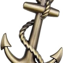 Sakuun Anchor 3D Metal Chrome Sticker Emblem Badge-Stylish Logo for Cars, Bikes & More- Size 8x5cm- Nautical Marine Themed Vehicle Accessory Copper.-image-79