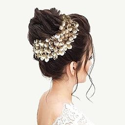 HAIR accessory for Women Hair Pins Hair Clip 1 meter Gajra mogra white-image-85