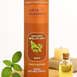 ARYA SANSKRITI Natural Mosquito Repellent Spray (Basil, 100ml) | Non Toxic, Pure & Natural | DEET-Free Formula | Mosquito Bite Protection | Safe for Baby Skin & Clothes-image-77