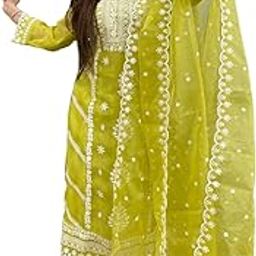 Women's Rayon Blend Straight Embroidered Kurta with Pant & Dupatta-image-13
