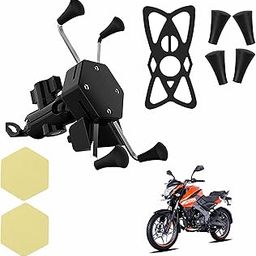 Miwings X-Grip Latest Verson Phone Holder with Mobile USB Charging Port for Bajaj Pulsar NS125 (1 PCs, 5V-2A Black)-picture-18