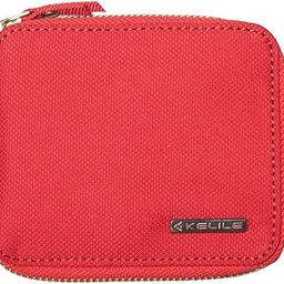 Zip Wallets For Men Red Colour | RFID Protected Polyester Khadi Fabric | Holds up to 12 Credit/Debit/ATM Cards | Slim & Easy to Fit | Coin Pocket | Washable & Water-Resistant - No Leather-image-56