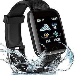 SHARAV M1 Smart Watch for Men - ID116 Bluetooth Smart Watch with Heart Rate Activity Tracker Waterproof Body, Step and Calorie Counter, Blood Pressure, OLED Touchscreen Watch for Men & Women - Black-19