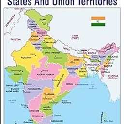 India Map All Capital states wall poster (12 X 18 inches) HTS46-image-32