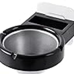 Sakar 3 pcs Premium Smokeless Ashtray for Home & Car | Windproof Stainless Steel Ash Tray with Lid Odor Reducing, Spill-Proof, Easy to Clean Modern Indoor Outdoor Use Portable Cigarette Cigar Cover-image-24