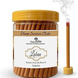 Aura Shakti Dhoop Stick | Dhoop Sticks for Pooja | 200g per Pack (80 Sticks) | 4-Inch | Includes 2 Stick Holders | Long-Lasting Aroma Dhoop Batti | Natural Fragrance Stick (Loban, Pack of 1)-image-88