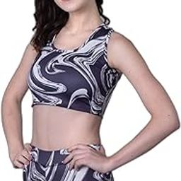 Round Neck Sleeveless Black & White Marble Printed Swim Set for Women & Girls |Swimming Suit for Women-image-58