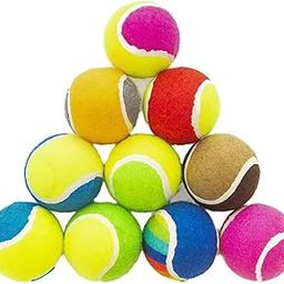 ARYANSH Shoppe Two Color Shade Cricket Tennis Ball Light Weight | Made of Rubber for Cricket Training | Tennis Training, (Multicolour, Pack of (3)-80