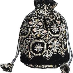 BLUE EMBROIDERED POTLI BAG-45