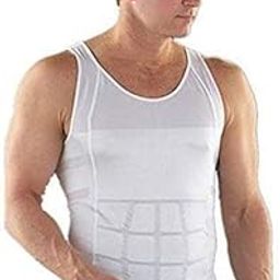 Men's Tummy Tucker Vest with Free Brazilian Lucky Wood for Slimming Body Shaper Abs Abdomen Slim Stretchable Tummy Control Shapewear Undershirt Gym Workout White-image-56