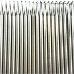 SWISSO Carbon Steel Round Burs 0.5mm to 3.2mm 15PC mix size For Making Jewellery Tools Pack Of 1-25